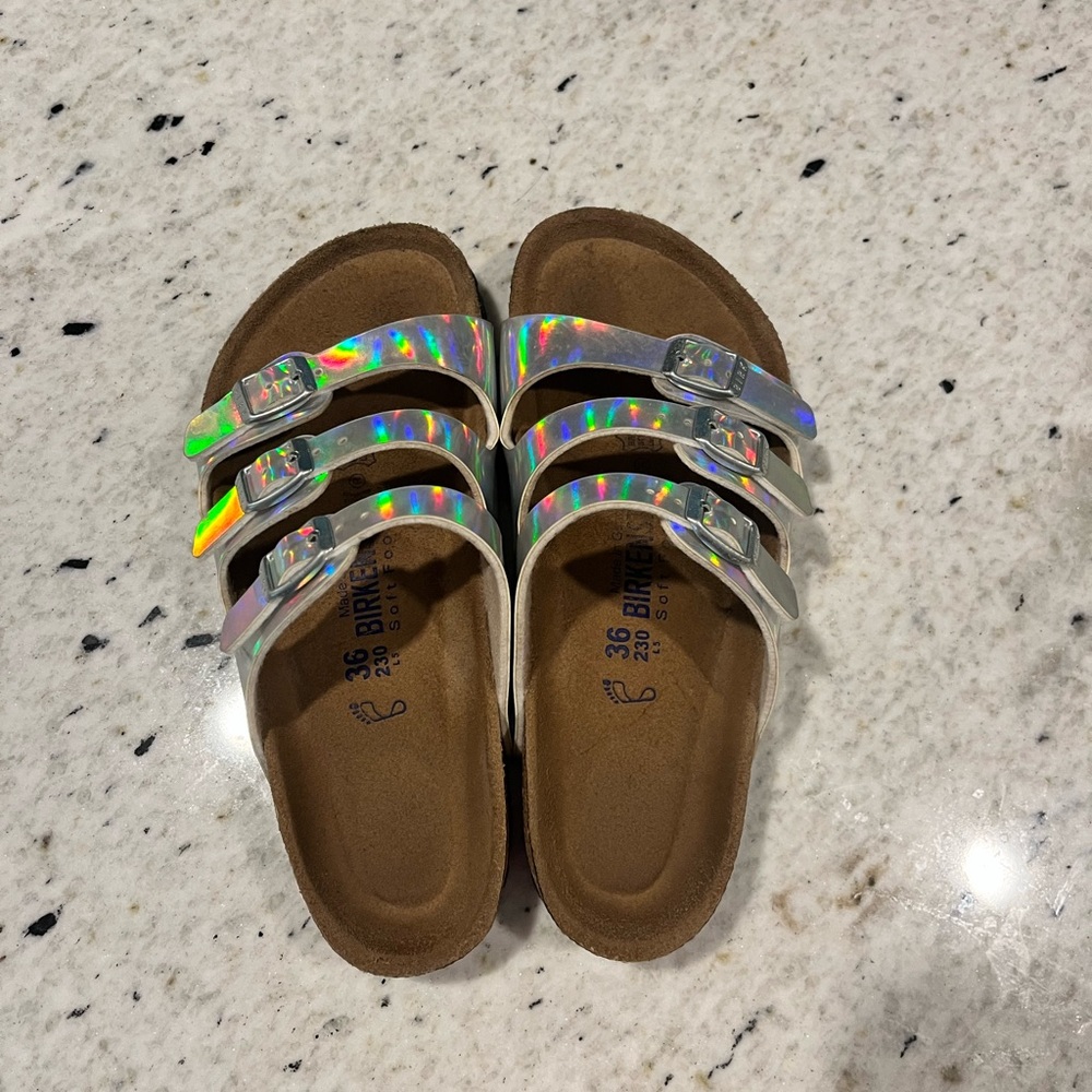 Birkenstock Florida Irridescent sandals women size 36
